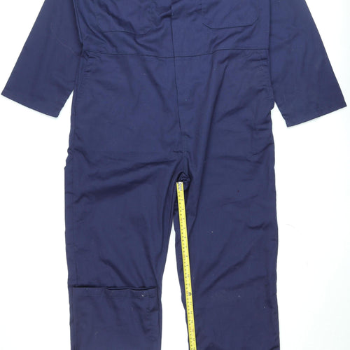 Euro Work Men's Blue Coverall Boiler Suit Large Workwear