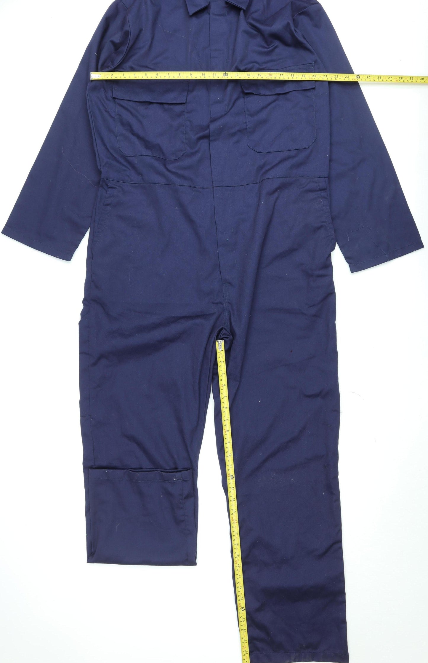 Euro Work Men's Blue Coverall Boiler Suit Large Workwear