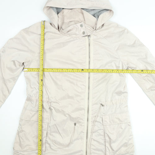 Laura Ashley Women’s Beige Hooded Mid-Length Parka Coat Size 14