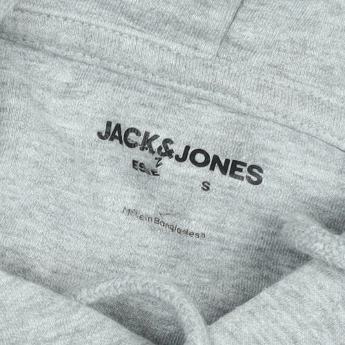 Jack & Jones Men's Grey Pullover Hoodie Size S
