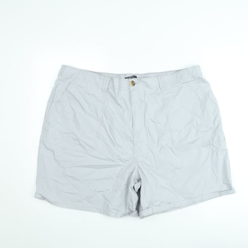 Dunnes Men’s Grey Cargo Shorts Size L 40in Elastic Waist Cotton Blend