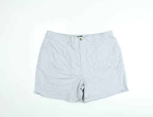 Dunnes Men’s Grey Cargo Shorts Size L 40in Elastic Waist Cotton Blend