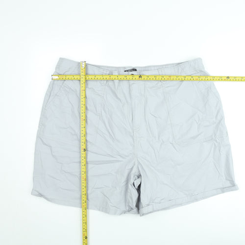 Dunnes Men’s Grey Cargo Shorts Size L 40in Elastic Waist Cotton Blend