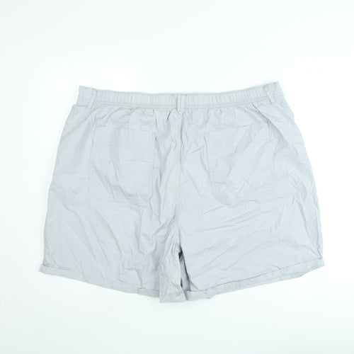 Dunnes Men’s Grey Cargo Shorts Size L 40in Elastic Waist Cotton Blend