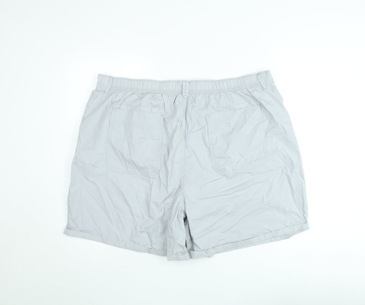 Dunnes Men’s Grey Cargo Shorts Size L 40in Elastic Waist Cotton Blend