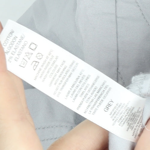 Dunnes Men’s Grey Cargo Shorts Size L 40in Elastic Waist Cotton Blend