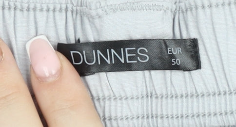 Dunnes Men’s Grey Cargo Shorts Size L 40in Elastic Waist Cotton Blend