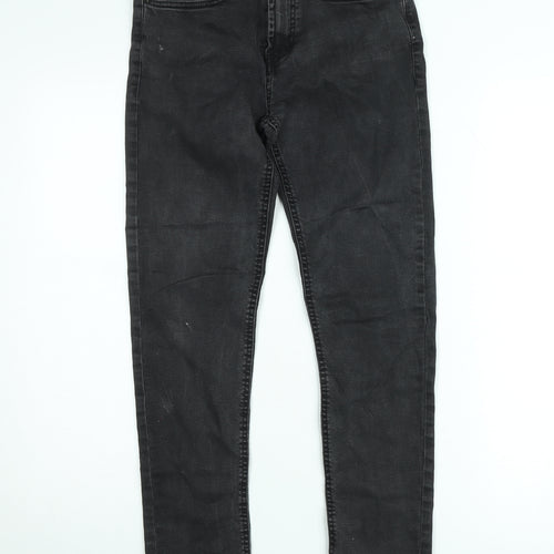 Denim Co. Women's Black Skinny Jeans Size 12 High Rise Stretch 30L