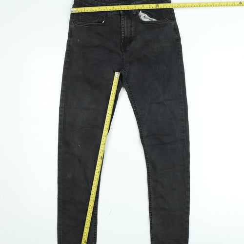 Denim Co. Women's Black Skinny Jeans Size 12 High Rise Stretch 30L