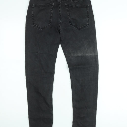 Denim Co. Women's Black Skinny Jeans Size 12 High Rise Stretch 30L