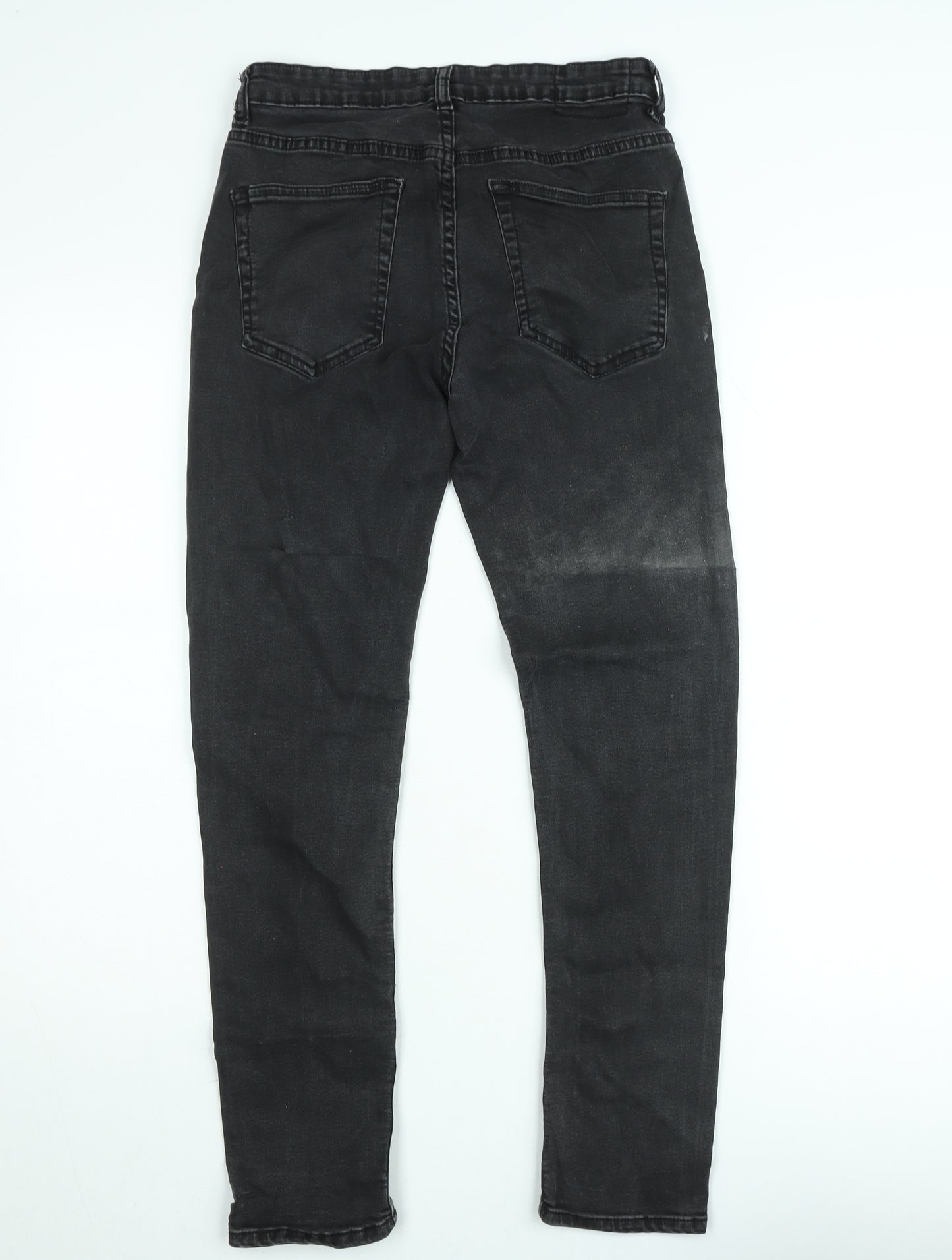 Denim Co. Women's Black Skinny Jeans Size 12 High Rise Stretch 30L