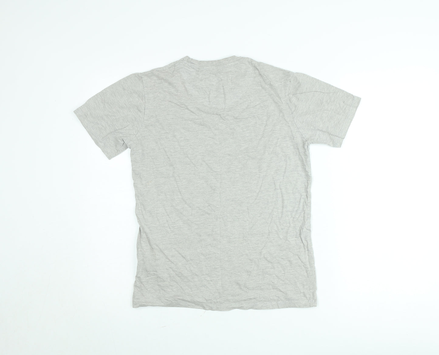 Diesel Men's Grey Crew Neck Short Sleeve Cotton T-Shirt Small