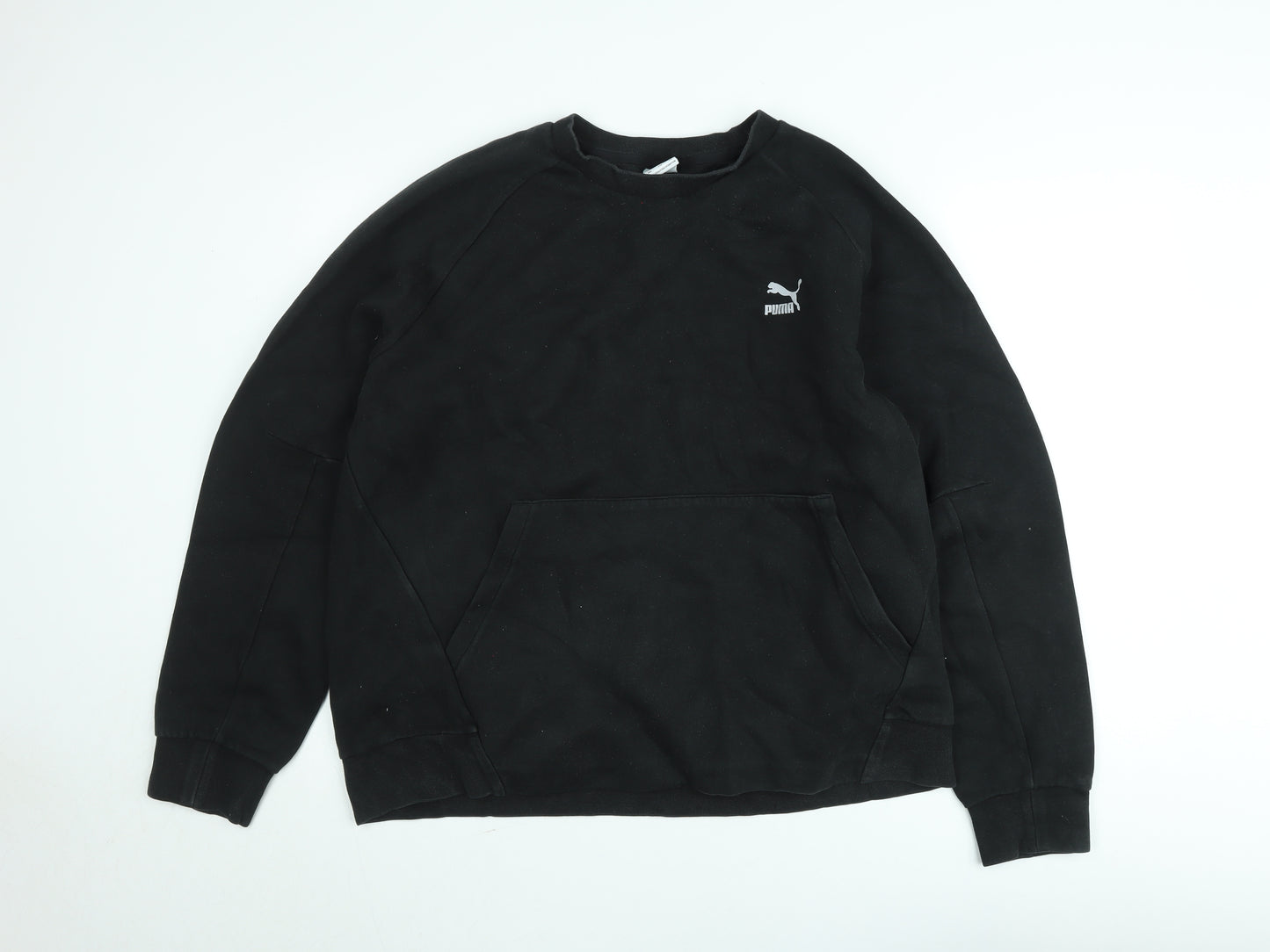 Puma Men's Black 2XL Pullover Sweatshirt Crew Neck Fleece