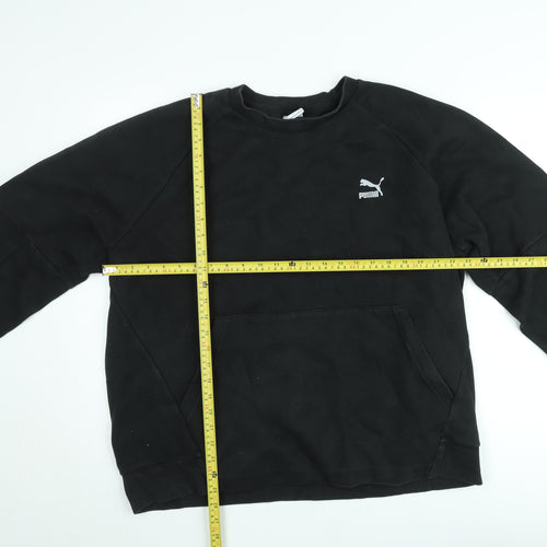 Puma Men's Black 2XL Pullover Sweatshirt Crew Neck Fleece