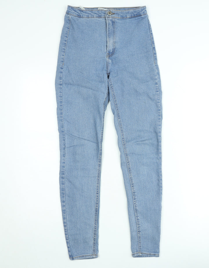 Bershka Women's Blue High Rise Skinny Denim Jeans Size 8