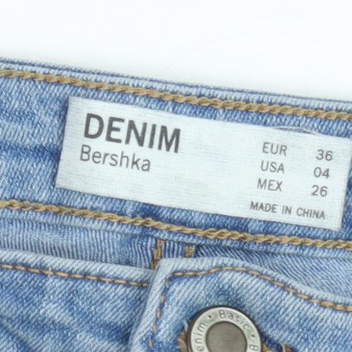 Bershka Women's Blue High Rise Skinny Denim Jeans Size 8