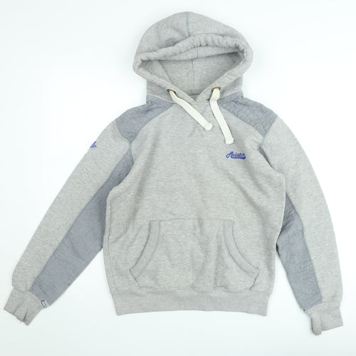 Aviator Men Grey Hoodie Medium Pullover Cotton Blend Casual