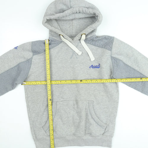 Aviator Men Grey Hoodie Medium Pullover Cotton Blend Casual