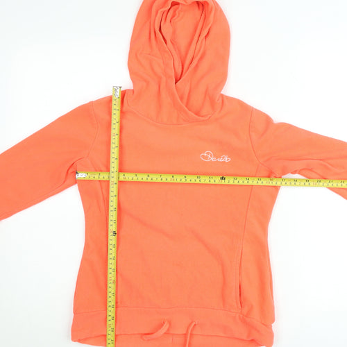 Dare 2B Women's Orange Hooded Pullover Fleece Hoodie Size UK 8
