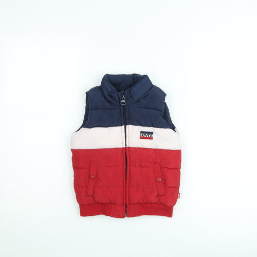 Levi's Boys Multicoloured Puffer Bodywarmer Gilet Size 5 Years
