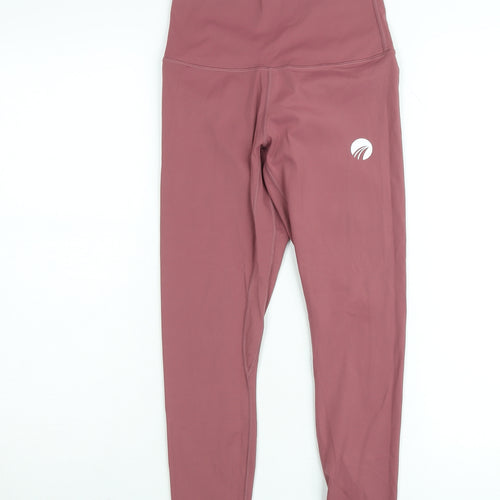 Final Bend Womens Pink High Rise Ankle Leggings Size S