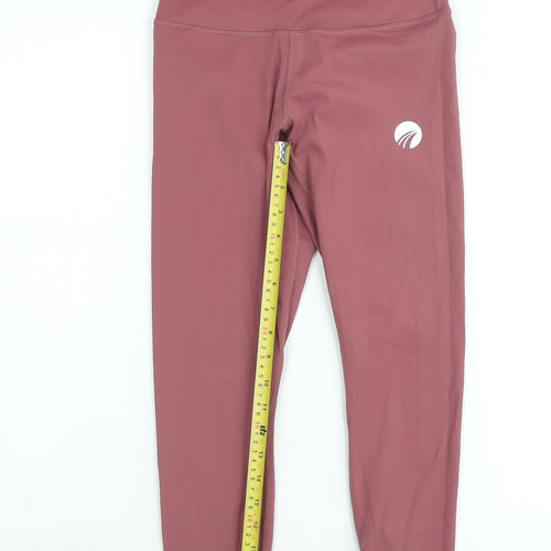Final Bend Womens Pink High Rise Ankle Leggings Size S