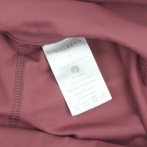 Final Bend Womens Pink High Rise Ankle Leggings Size S