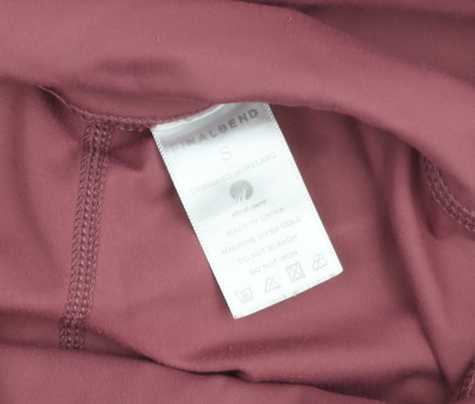 Final Bend Womens Pink High Rise Ankle Leggings Size S