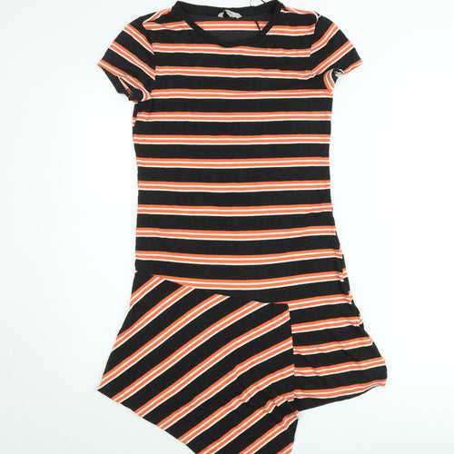 Clockhouse Women's Multicoloured Striped T-Shirt Dress S