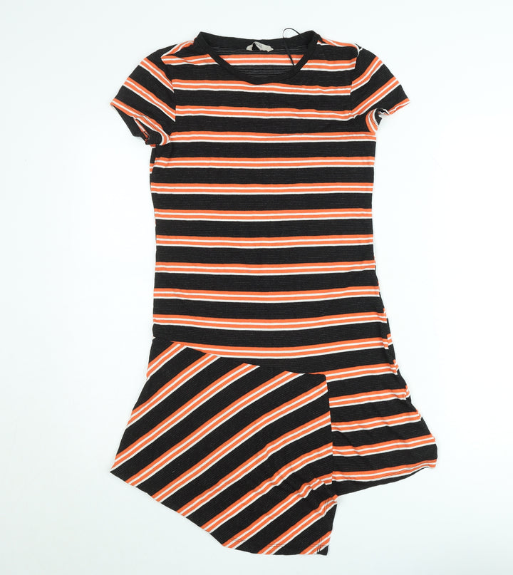 Clockhouse Women's Multicoloured Striped T-Shirt Dress S