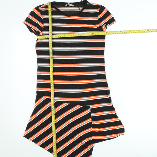 Clockhouse Women's Multicoloured Striped T-Shirt Dress S