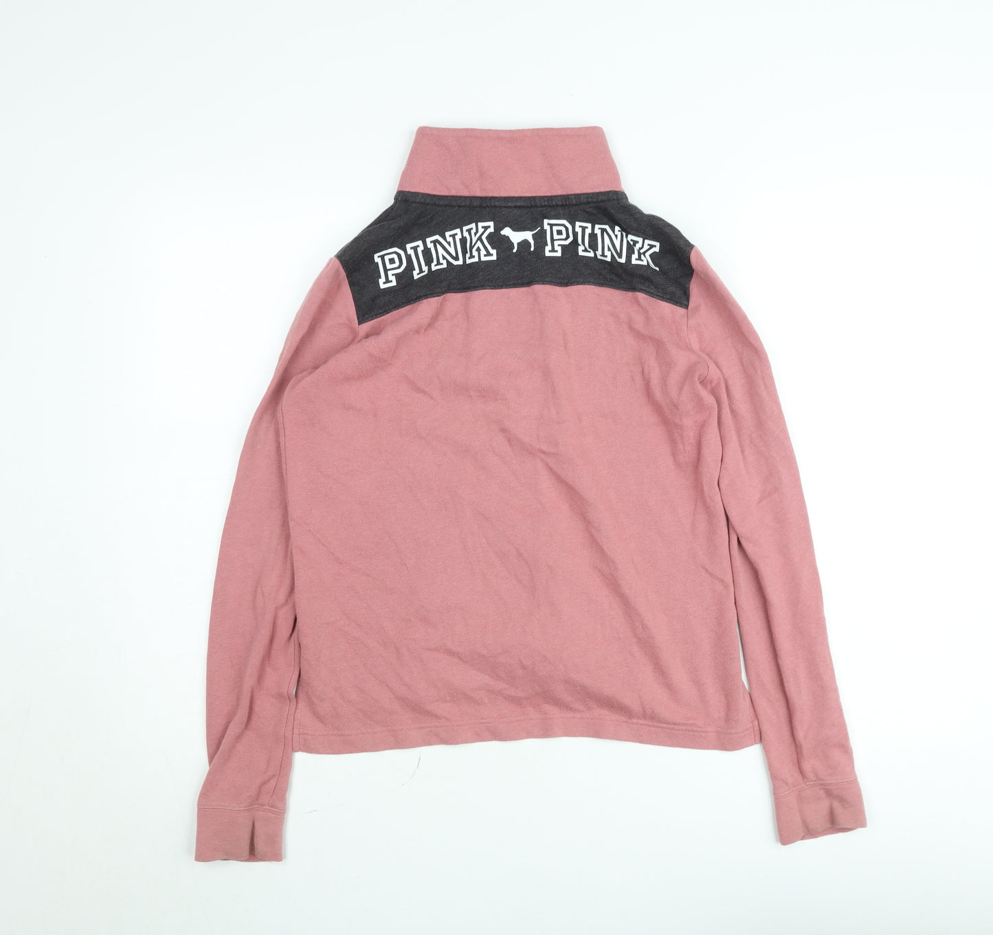 Victoria's Secret PINK Women's Pink 1/4 Zip Sweatshirt XS Cotton Blend