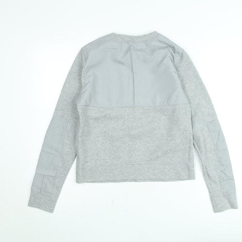 Nike Men's Grey Small Pullover Sweatshirt Crew Neck Logo Sportswear