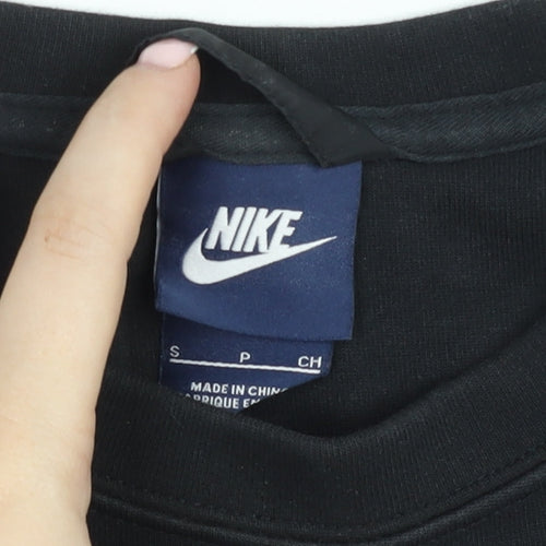 Nike Men's Black Small Crew Neck Pullover Sweatshirt