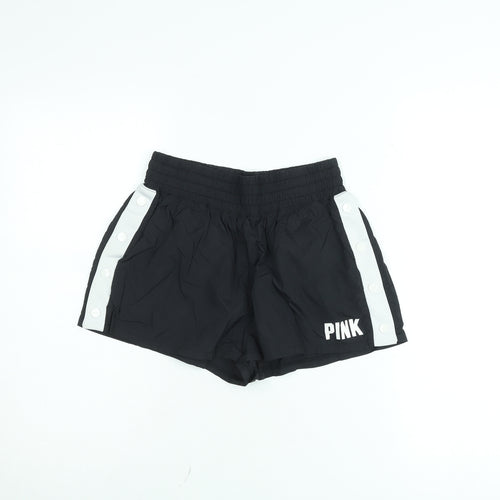 Victoria's Secret PINK Girls Black Elastic Waist Athletic Shorts Size S