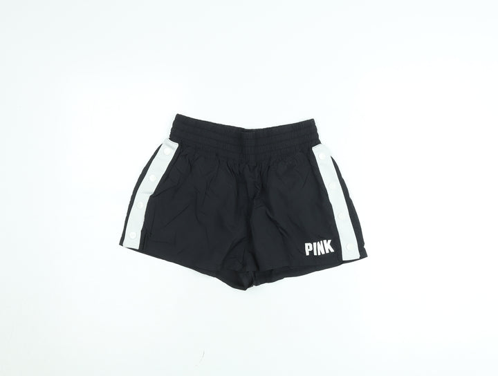 Victoria's Secret PINK Girls Black Elastic Waist Athletic Shorts Size S