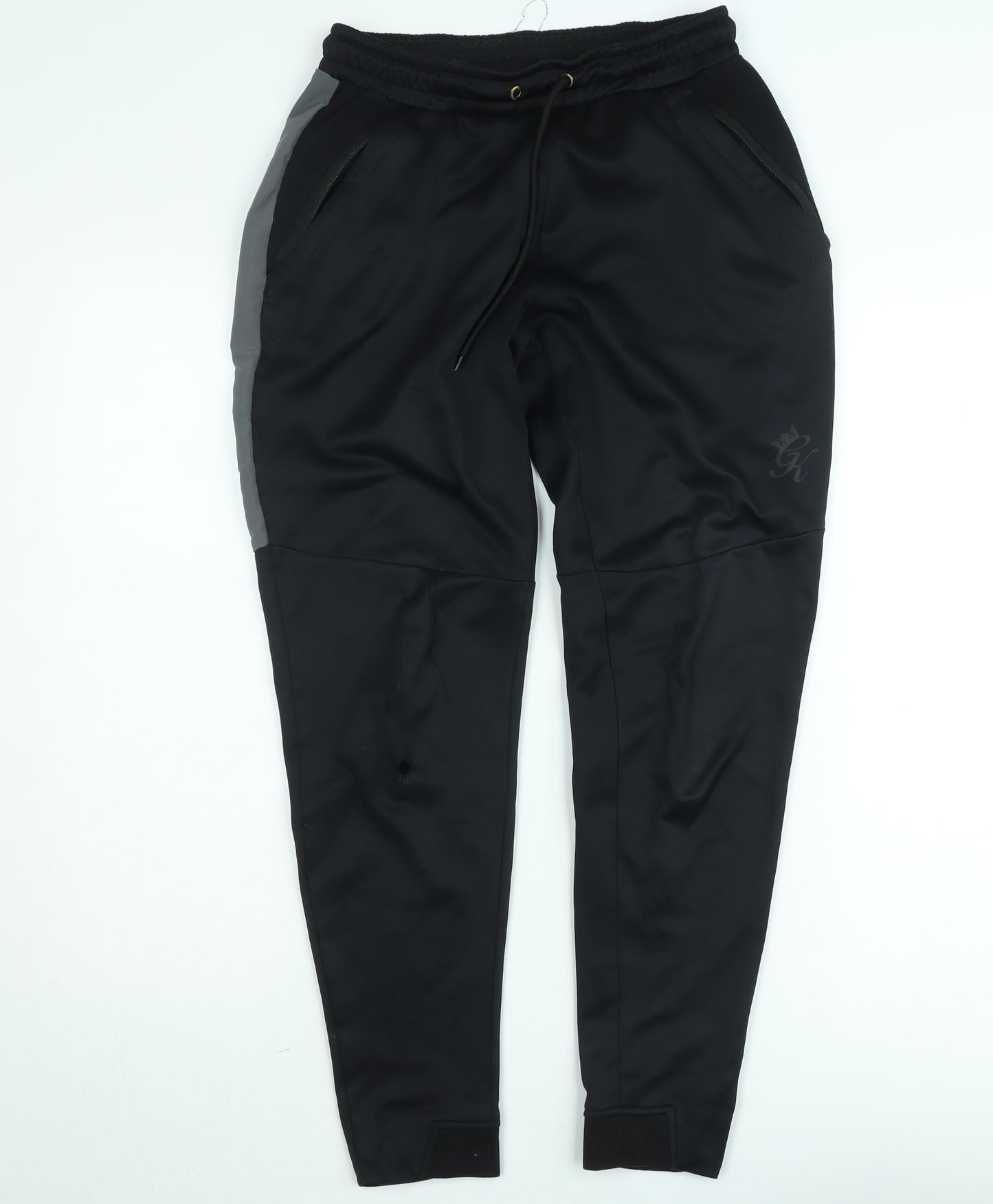 Gym King Men's Black Slim Fit Jogger Trousers Size M