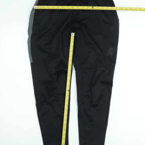 Gym King Men's Black Slim Fit Jogger Trousers Size M