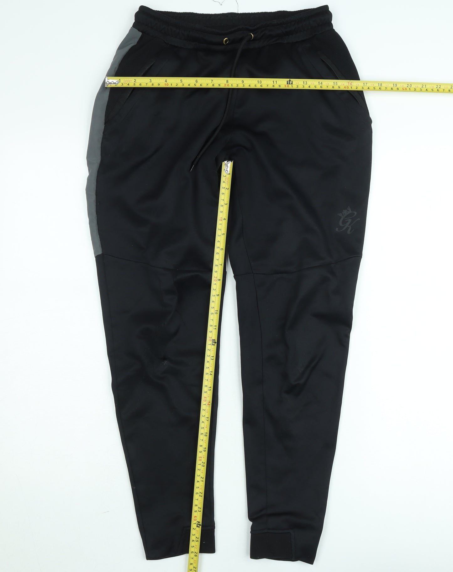 Gym King Men's Black Slim Fit Jogger Trousers Size M