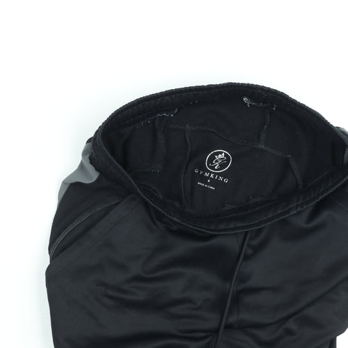 Gym King Men's Black Slim Fit Jogger Trousers Size M