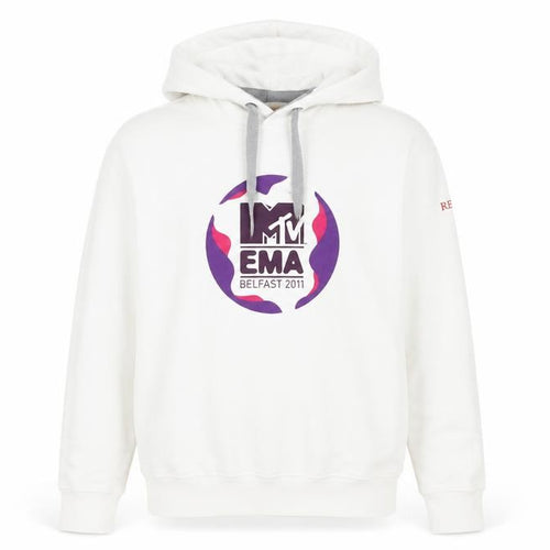 Replay Women's White MTV EMA 2011 Hooded Sweatshirt Size M