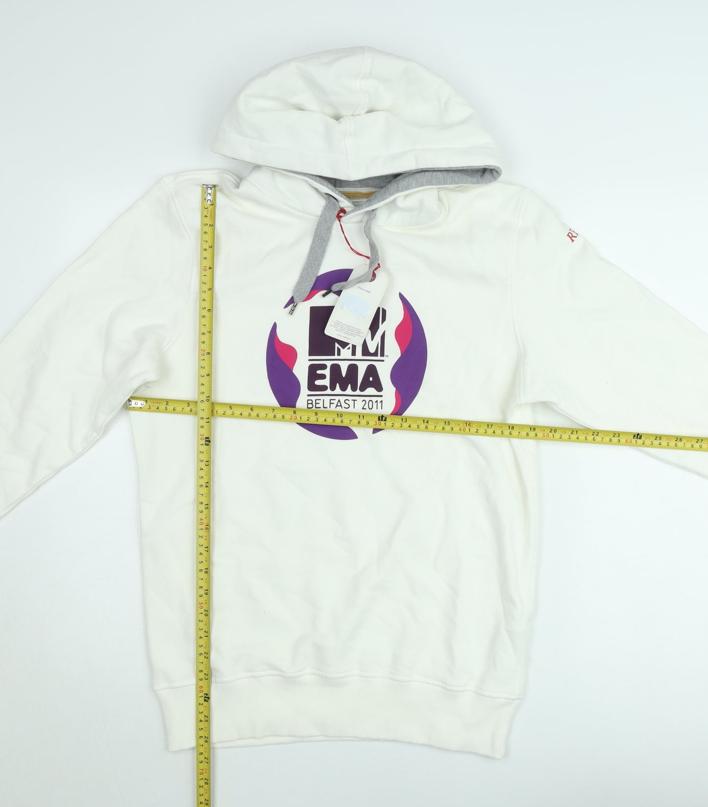 Replay Women's White MTV EMA 2011 Hooded Sweatshirt Size M