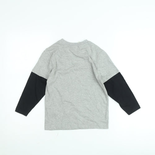 Kangaroo Poo Boys Grey Long Sleeve Graphic Pullover T-Shirt 5-6 Years
