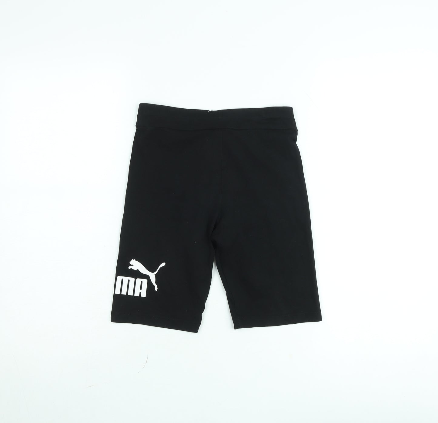 Puma Girls Black Biker Shorts 13-14 Years Slim Fit Activewear