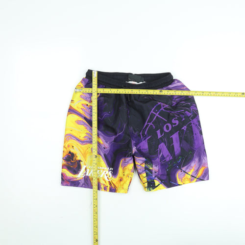 NBA Boys Los Angeles Lakers Purple Yellow Athletic Shorts 13-14 Years