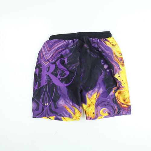 NBA Boys Los Angeles Lakers Purple Yellow Athletic Shorts 13-14 Years