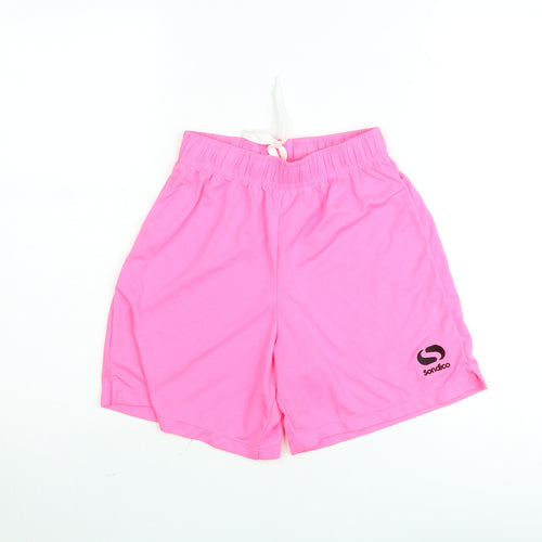 Sondico Boys Pink 11-12 Years Athletic Shorts Polyester Drawstring