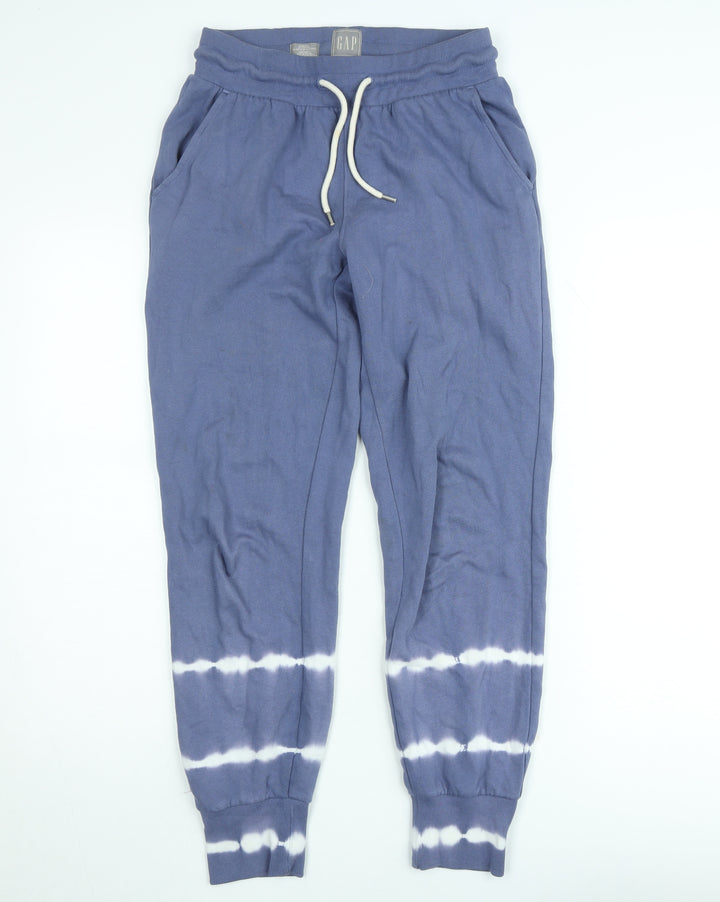 GAP Women Blue Tie Dye Jogger Sweatpants XS Cotton Blend