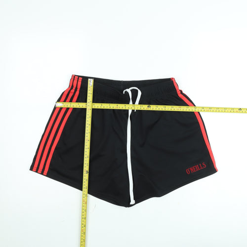 O'Neills Boys Black Athletic Shorts 36in Regular Fit Sportswear