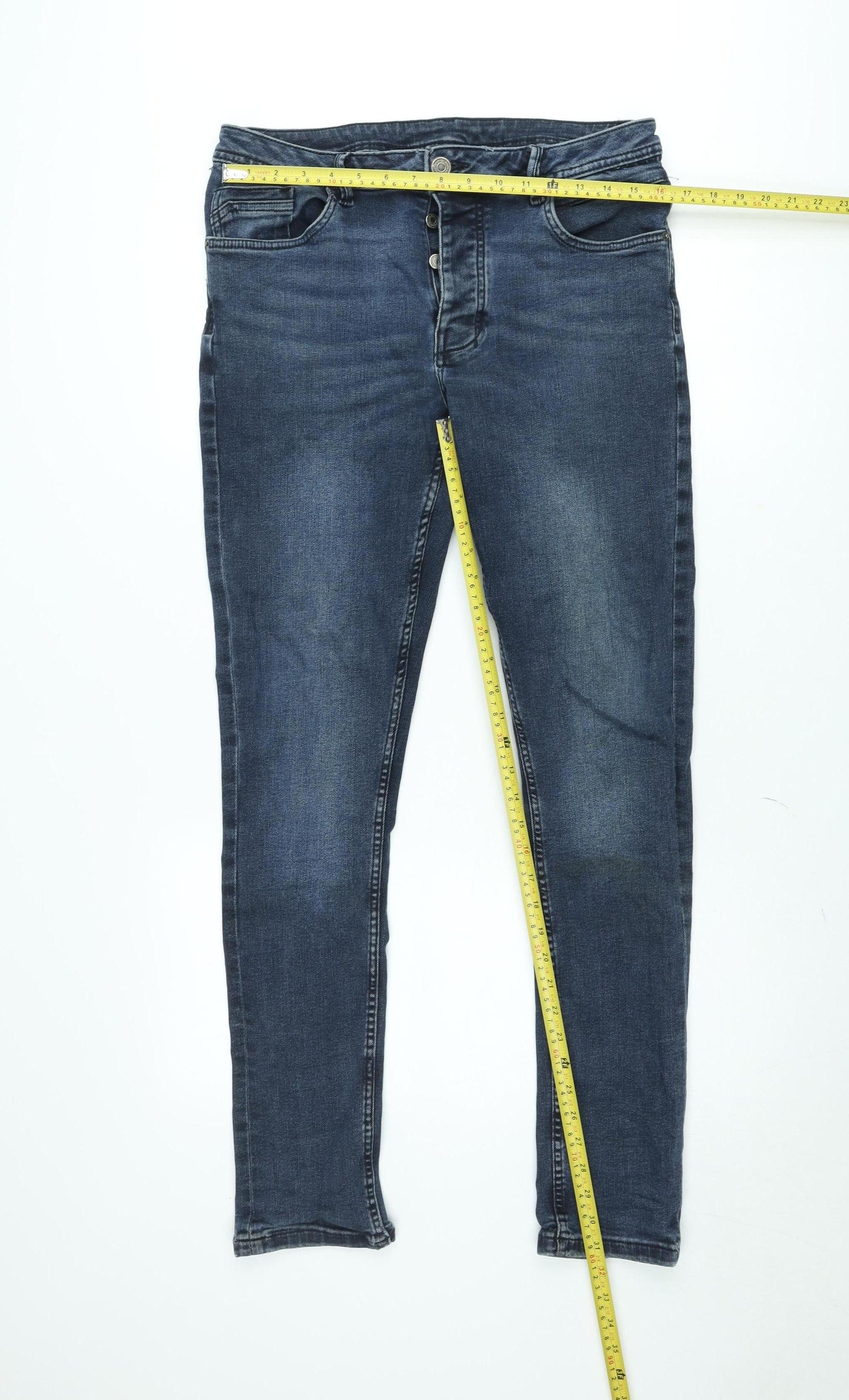 Denim Co Men's Blue Skinny Stretch Jeans 36W 34L Slim Fit